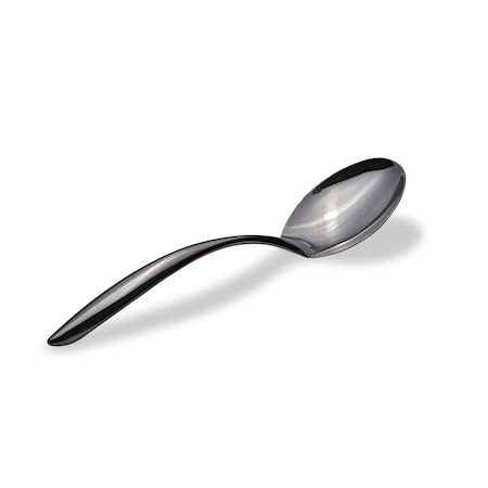Bon Chef Ez Use Banquet Solid Serving Spoon W/Holl Coolhandle 9-3/4" - Black 9463B